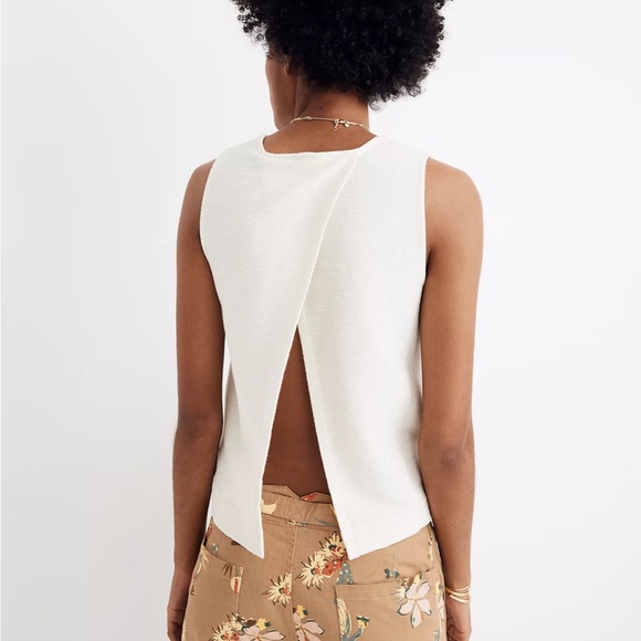 Madewell Texture & Thread Split-Back Shell Top - Picture 3 of 8